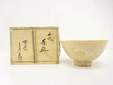 7567627: JAPANESE TEA CEREMONY / HAGI WARE TEA BOWL CHAWAN / NOBUHIKO KANEKO