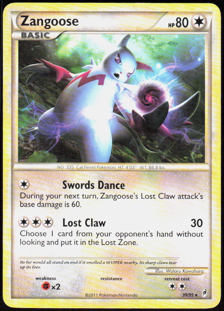 Zangoose 39/95 Rare Call of Legends LP Pokemon