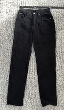 Vintage Calvin Klein Black Velvet Corduroy Jeans Womens Size 10 Mid-Rise 32" Ins