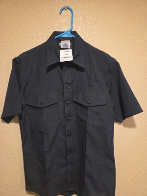 New 38 WORKRITE MENS NOMEX IIIA S/S Firefighter Class B SHIRT FSF2NV3 NAVY BLUE