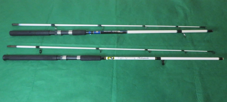 Лот из 2 удочек Shakespeare Tiger Spinning & Zebco Silver Hawk 7 футов 2 штуки - Изображение 2 из 4