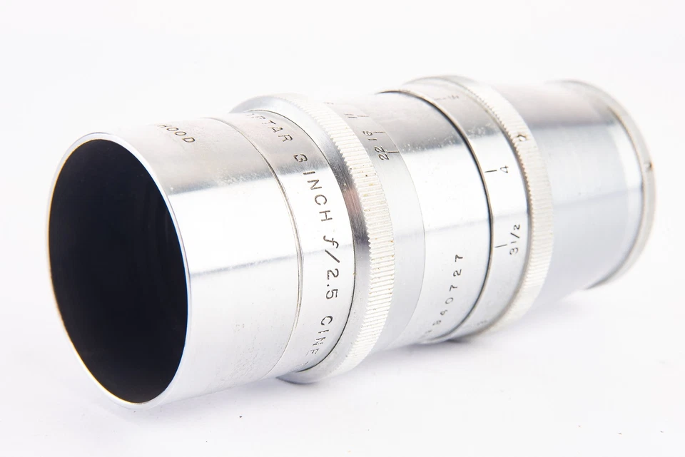 C Mount Wollensak Raptar 3 Inch f/2.5 Cine Telephoto Lens with Hood and Caps V19 - Image 2 of 4