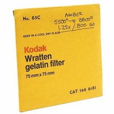 Kodak No. 85C Wratten Gelatin Filter 75mm x 75mm