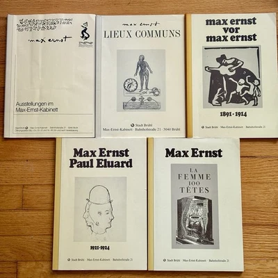 LOT: (5) Exhibition Catalogs from the MAX-ERNST KABINETT—1980-85—Bruhl, Germany - Image 1 of 4