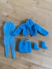 Vintage Barbie Fashion Avenue Teal Jacket Skirt Boots Leggings 1990s 11in Doll