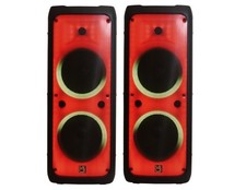 2 MR DJ FLAME5500LED Bluetooth PA Party Speakers Liquid Crystal LED 2 x 12" TWS