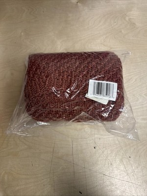 Threshold Oversized Recycled Knit Throw Blanket Orange 50 x70 