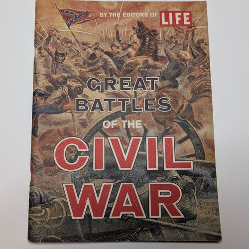 1961 LIFE Great Battles of the Civil War Illustrated History Booklet Large Map