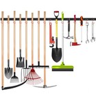 New ListingAll Metal 64 Inch Wall Mount Garden Tool Organizer for Garage, Mop and Broom .