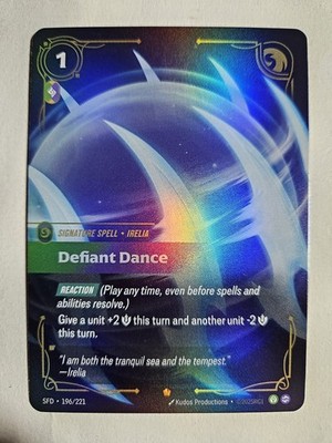 リフトバウンド　riftbound defiant dance Defiant Dance 196/221 Foil Riftbound Spiritforged League of