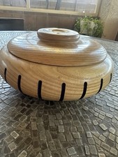 Decorative Handcrafted Large Wooden Bowl 8.5  X 3  