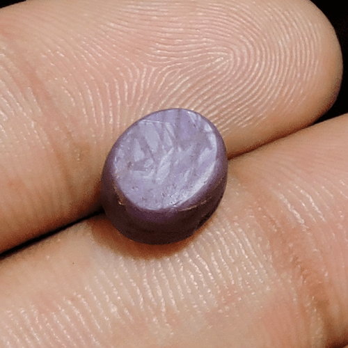 Piedra preciosa suelta cabujón ovalado rubí estrella de seis rayos natural de 8,20 quilates - Imagen 3 de 3