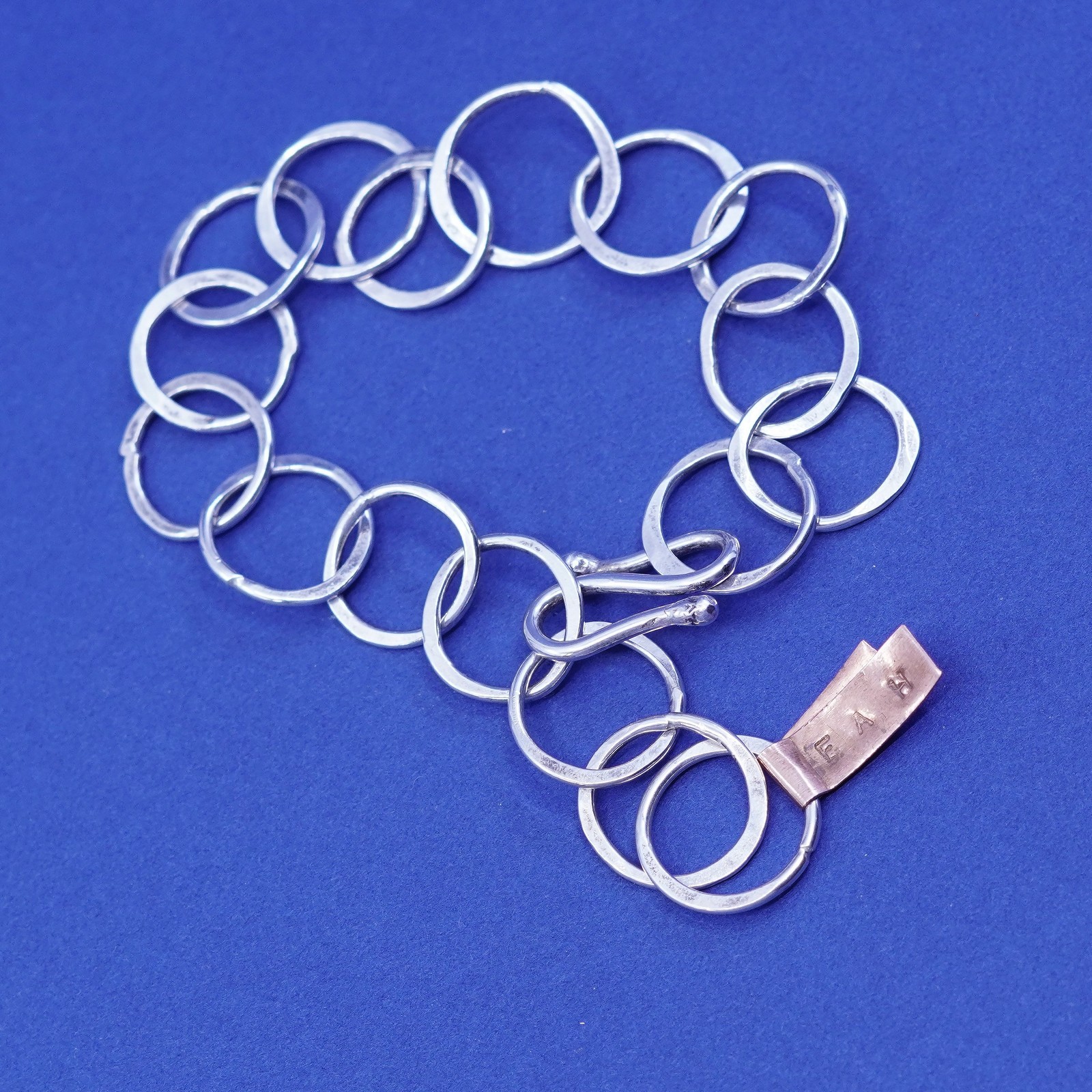 Adjustable”, Sterling silver handmade bracelet, 9… - image 4