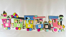 Vintage 3-Piece Circus/Carnival Train Wall Hanging- Pressed Cardboard Die-Cut