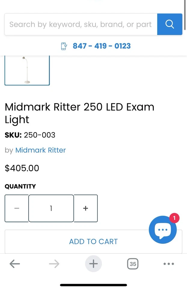 Midmark Ritter 250 LED luz de exame, pescoço de ganso, lâmpada hospitalar médica industrial - Imagem 2 de 4