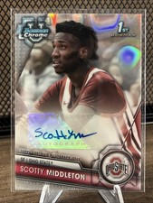 Scotty Middleton 2023-24 Bowman Chrome University 1st Lava Refractor Auto /199
