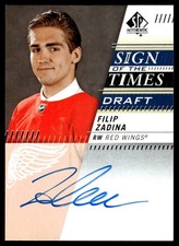 2019-20 SP Authentic Sign of the Times Draft Rookies Filip Zadina Auto Detroit