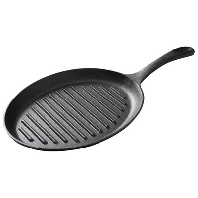 1X(Grillpfanne Aus Gusseisen, Antihaft-Bratpfanne mit , Grillplatte, O3061 - Bild 1 von 4