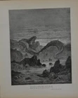Antique Gustave Dore Religious Art Print Creation Monsters Printed 1880