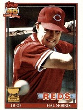 1991 Topps #642 Hal Morris Nice Corners