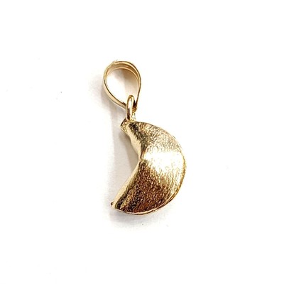 14k Gelbgold Glückskeks Anhänger Glücksbringer Geschenk für Sie edler Schmuck 2g