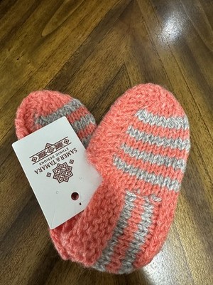 Handmade Knitted Warm Socks for Kids Boys and Girls 100% Natural Sheep Wool.