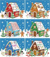 Outus 24 Pieces Make a Gingerbread House Stickers Christmas Clear