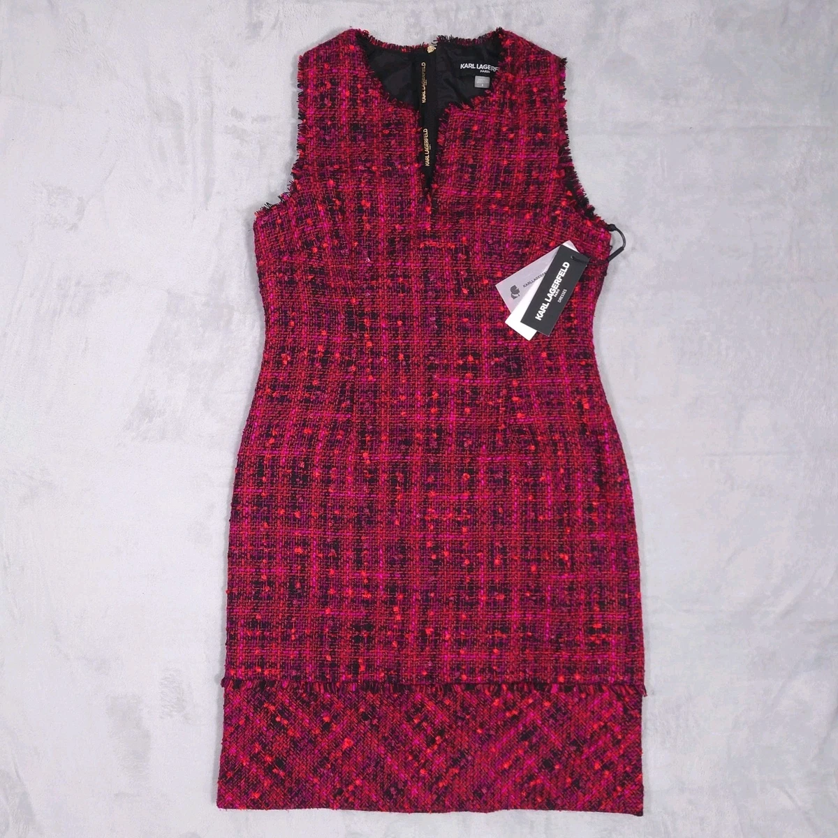 open lace back dress 1984 Chanel by Karl Lagerfeld Runway Red Silk Chiffon Ruffle-Sleeve Go