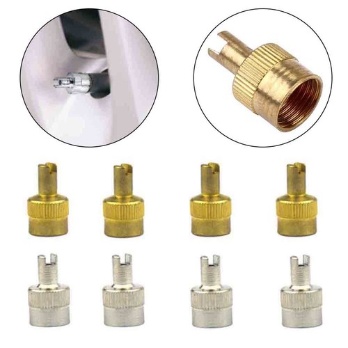 High Quality Tyre Valve Cap Accessories Car Copper Parts Vehicle Yellow - Picture 2 of 12