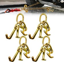 Cluster Hooks 5400LBS, Towing Tie Down Cluster Hook 5/16", Tow Bridle- 4 pcs