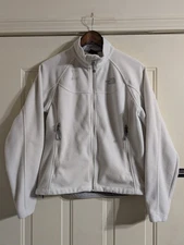 The North Face Windwall Jacket Women's Med. SOFT Fleece Full Zip Arctic Cream. 