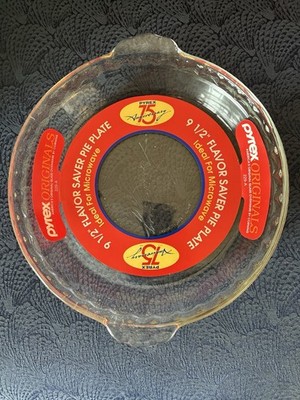 Pyrex 75th Anniversary Pie Plate- Never Used, Deep Dish W/ Fluted Edges, 1990