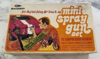 Badger 250-3 Vintage 1970 Mini Spray Gun Set