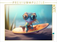 Calvendo Puzzle Surfer Chameleon | 1000 Pieces, Finished Size 25.2 × 18.9 In (64