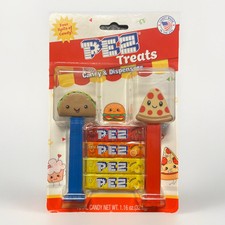PEZ TREATS Collectable 2 pack TACO/PIZZA w/ 4 Candy Refills Flavors May Vary