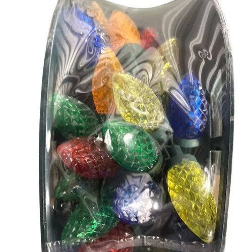 C9 LED 100 Ct Multi-Colored Faceted Christmas Lights Home Accents Holiday NEW - Picture 3 of 9