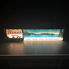 Vintage 60’s Hamm’s Beer 51” Lighted Planter Slanted Metal Roof