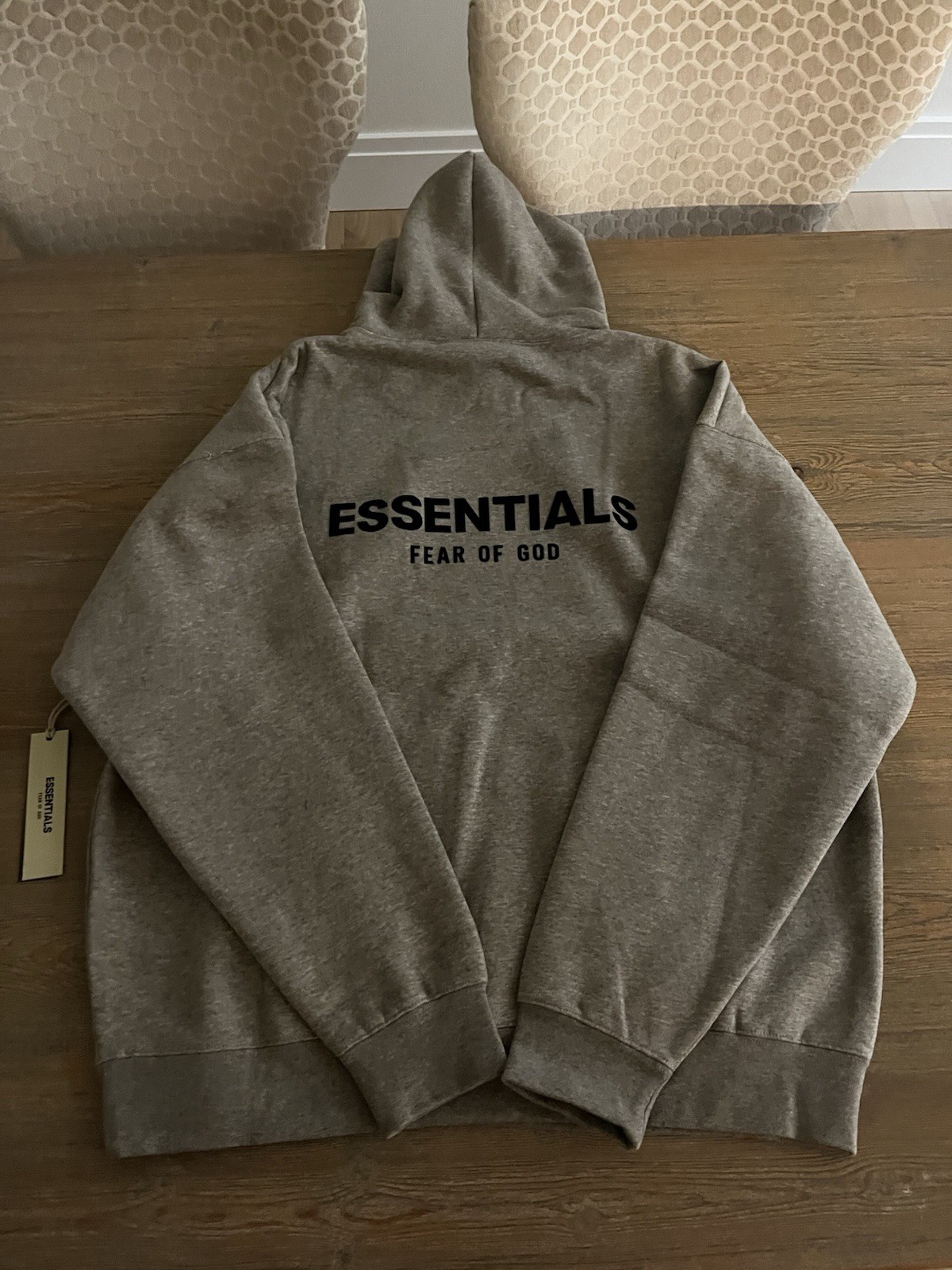 NEW Fear of God Essentials Dark Oatmeal Hoodie Size Large thumbnail 4