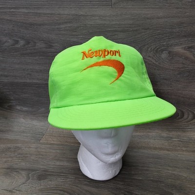 Vintage Newport Hat Mens One Size Neon Green Snapback 90s Classic Collectible