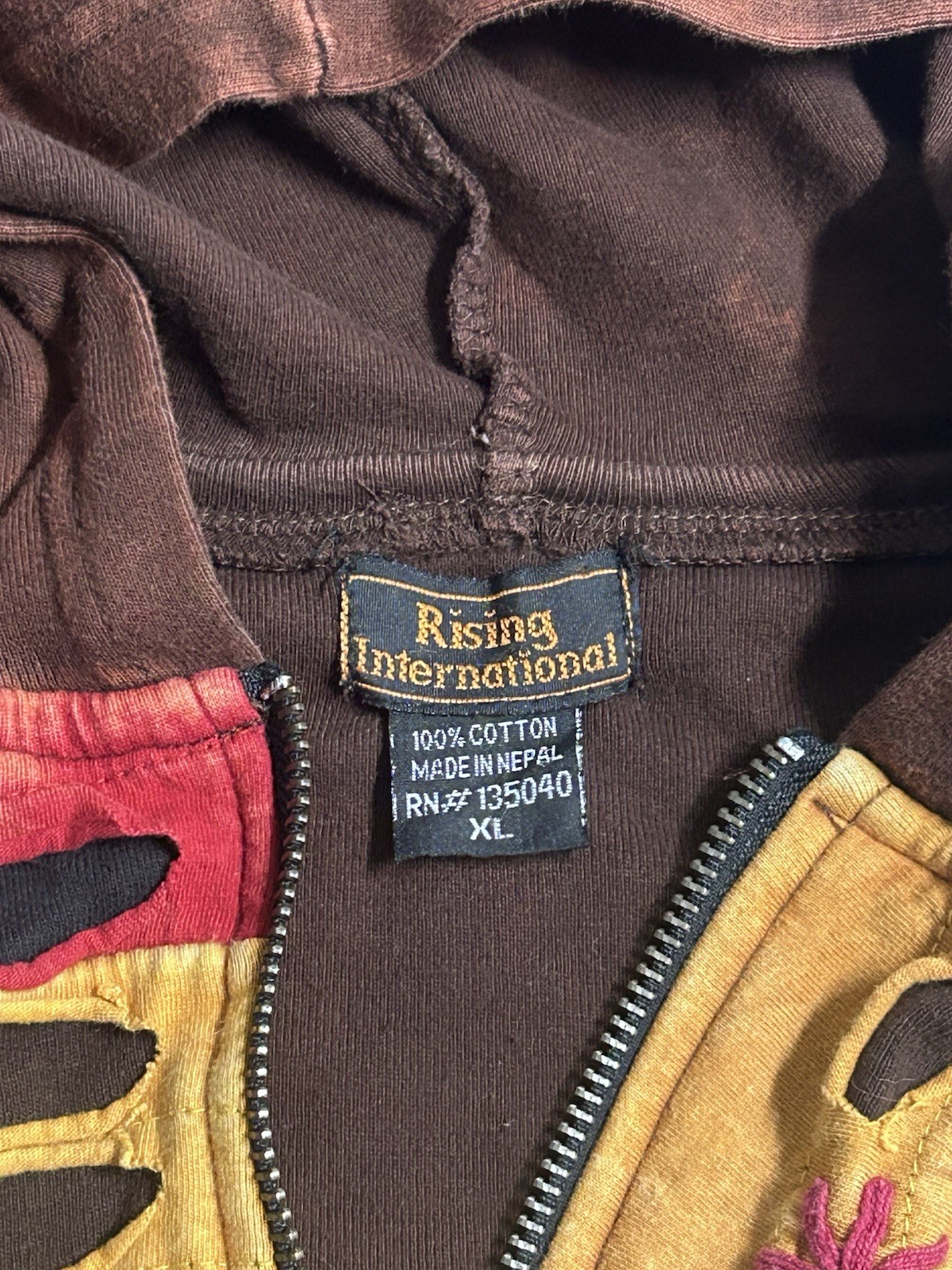 Rising International Patchwork Full Zip Hoodie Hi… - image 8