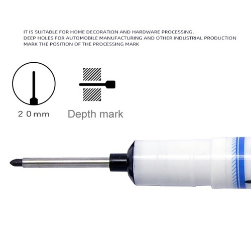 Long Nib Marker Deep Hole Pen Markers for Bathroom Woodworking Marking Pen - Picture 4 of 14