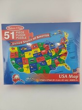 Melissa  Doug USA Map Floor Puzzle 51pcs