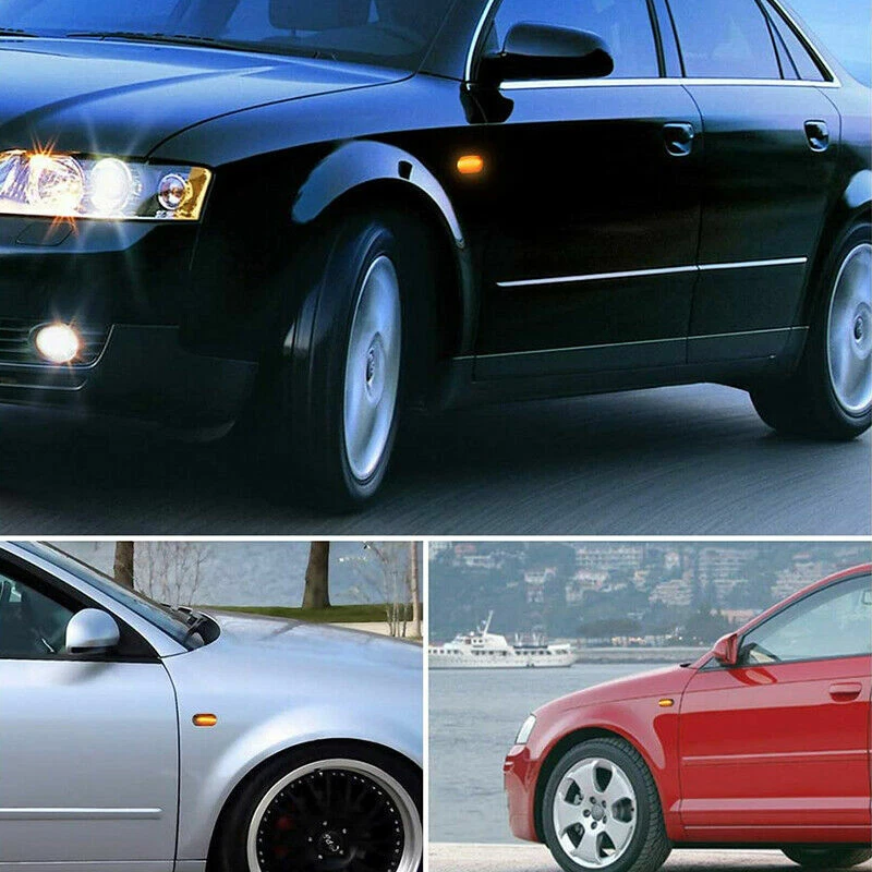 For Audi A3 A4 A6 A8 TT MK2 Dynamic LED Sequential Side Marker INDICATOR Lights - Image 2 of 4