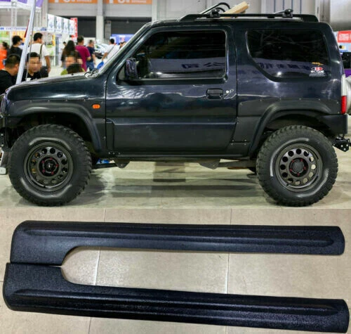 2pcs For Suzuki Jimny 1998 - 2018 Side Skirt Black ABS trim Wheel Arch molding - Bild 1 von 4