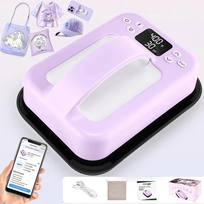 Wärmepresse Tragbare Sublimationstransfer DIY T-Shirt 21x16 cm Hitzepresse 350W