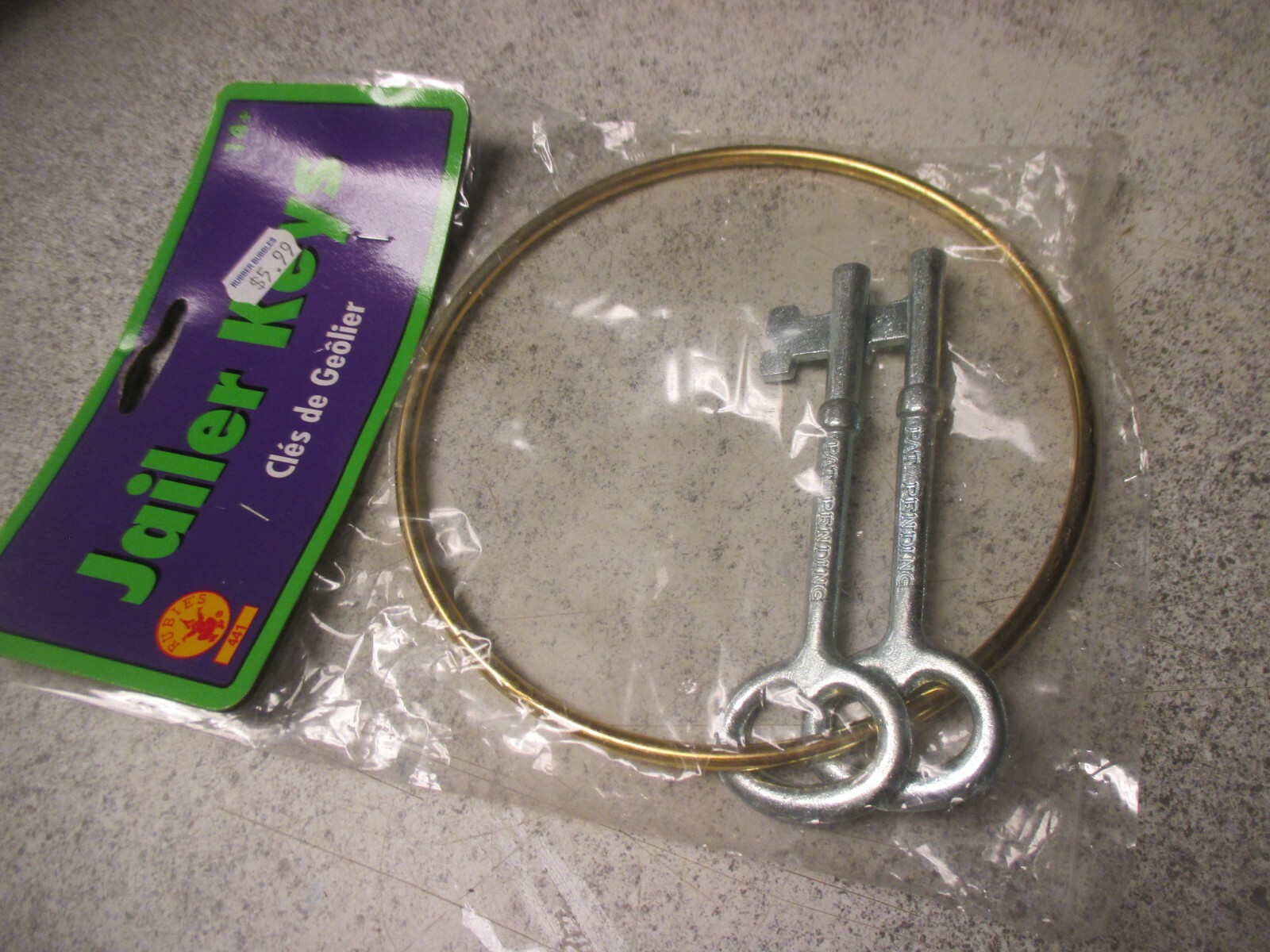 Llaves de Carcelero - Prisión - Oficial - Disfraz de Benjamin Franklin Rubie's 441