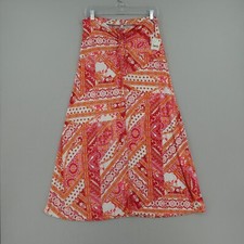 NWT Free People Sleeveless Dress Large Pink Orange Paisley Strapless Resort