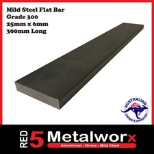 Mid Steel Flat Bar - 75mm x 25mm x 300mm long - Grade 300 (AS3679.1) @ Red 5