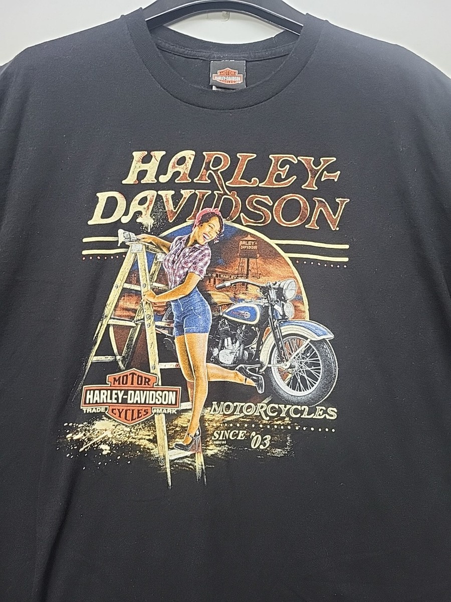 Harley Davidson T Shirt Men Large Paradise Cookeville Tn Babe
