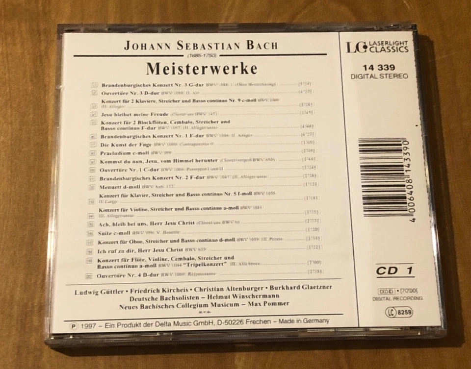 Doppel-CD-Box "Johann Sebastian Bach - Meisterwerke" 2 CD - Bild 4 von 4